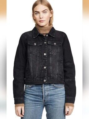 Free People Black Denim Jacket